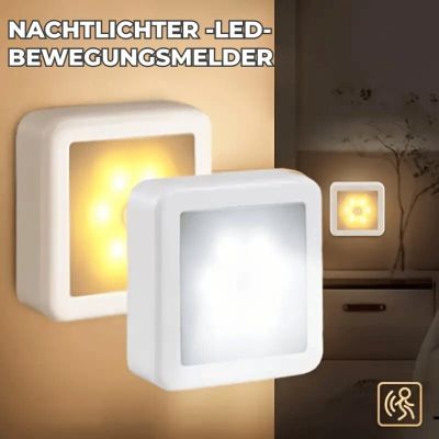 2er-Set LED-Nachtlichter mit Bewegungsmelder