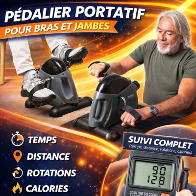 Pédalier portatif pour bras et jambes