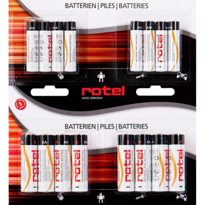 Lot de 16 Piles Alcalines Rotel