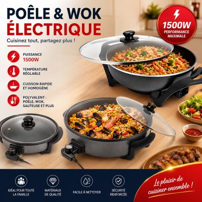 Poêle et Wok électrique