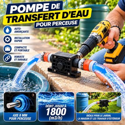 Pompe de Transfert d'eau pour Perceuse