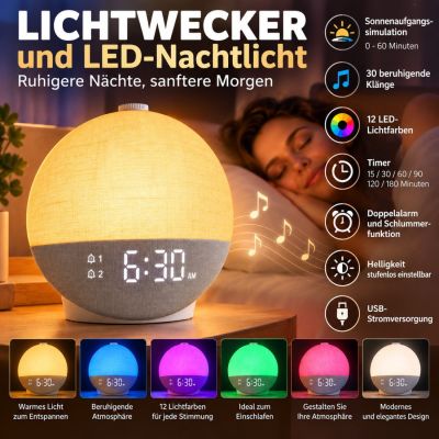 Lichtwecker mit LED-Nachtlicht