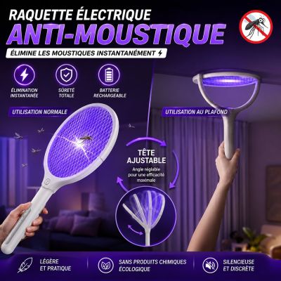 Raquette Électrique Anti-Moustique
