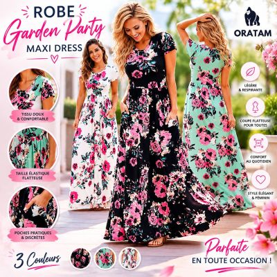 Robe Garden Party Maxi Dress par Oratam