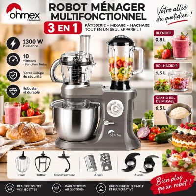 Robot Ménager Multifonctionnel 3 en 1