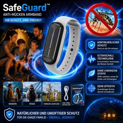 SafeGuard™ - Ultraschall-Mückenschutzarmband