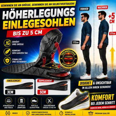 Mitwachsende Einlegesohlen bis zu 5 cm