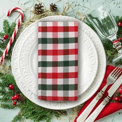 Lot von 6 Stoffservietten Weihnachten / 40 x 40 cm