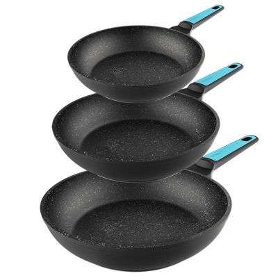 Set de 3 Poêles Polka Platinum tous Feux dont Induction