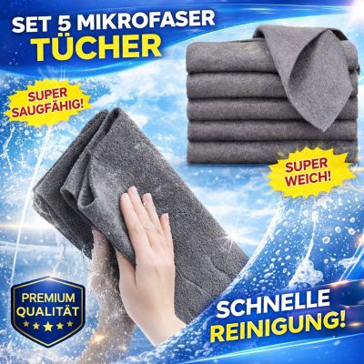 5-teiliges Set Mikrofasertücher Express-Reinigung