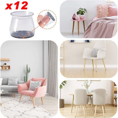 SilentCaps 12er-Set Stuhlbein-Schutzkappen