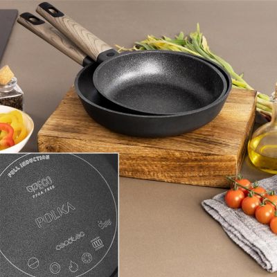 Set de 2 Poêles Polka Excellence tous Feux dont Induction