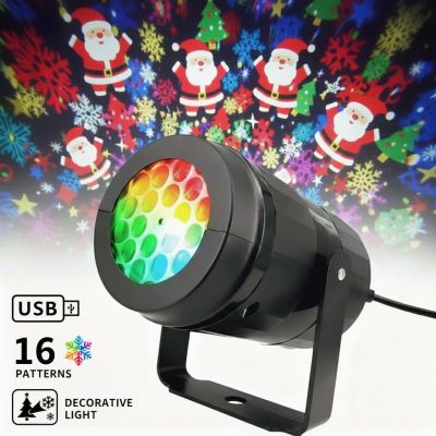 SnowGlow™ – Mini Projecteur Noël avec Laser 16 Motifs Intérieur / Extérieur