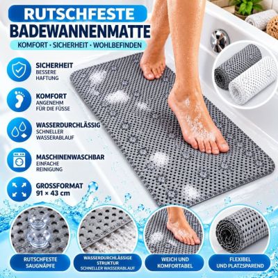Rutschfeste Badewannenmatte