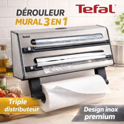 Tefal - Dérouleur mural 3 en 1