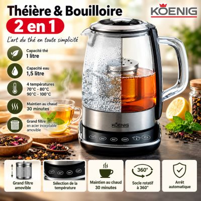 Théière et Bouilloire 2 en 1 Koenig