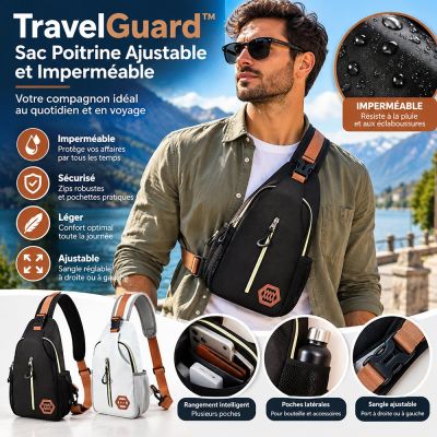 TravelGuard™ Sac Poitrine Ajustable et Imperméable