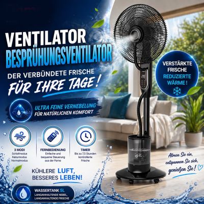 Ventilator mit Sprühnebel