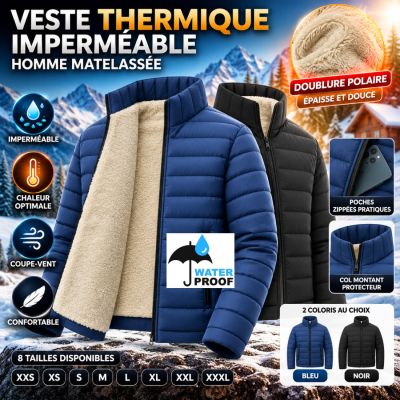 Veste Thermique Imperméable Homme Matelassée
