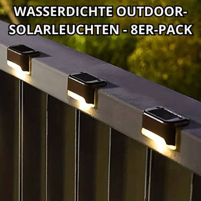 Wasserdichte Outdoor-Solarleuchten - 8er-Pack