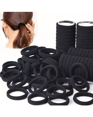 Set mit 50 minimalistischen elastischen Haarbändern