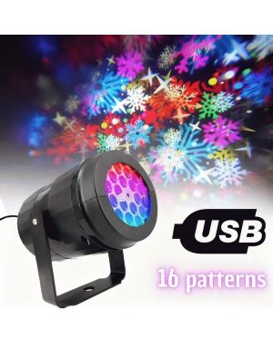 SnowGlow™ – Mini-Weihnachtsprojektor mit Laser, 16 Motive, für Innen- und Außenbereich