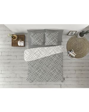 Pierre Cardin Grau-Weiß Bettwäsche-Set Einzelbett