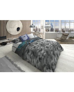 ORLANDO Grau-Schwarz Bettwäsche-Set Einzelbett