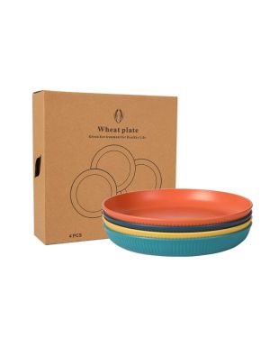 TALLIK™ – Set de 4 Assiettes Plates Style Scandinave