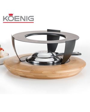 Réchaud avec socle en bambou Koenig
