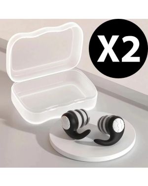 SilenceSoft™ - Geräusch- und wasserdichte Gehörschutzstöpsel - 2-Paar-Set