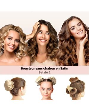 Boucleur sans chaleur en Satin - Set de 2