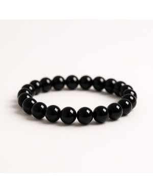 Bracelet Onyx noir brillant