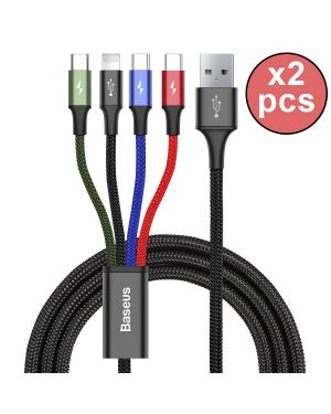 Lot de 2 Câbles de chargement Rapide 4 en 1 Baseus