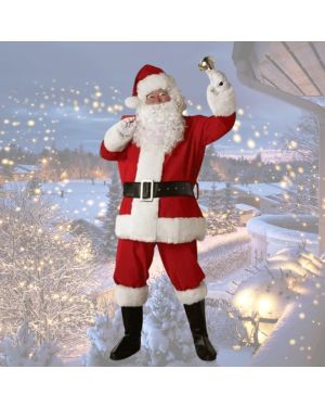Weihnachtsmann-Outfit 7-teilig / Einheitsgröße