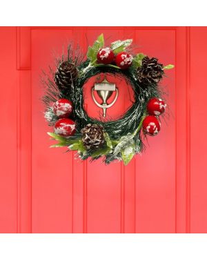 Kranz aus Weihnachtsdekoration - Satz von 2 / 12 cm