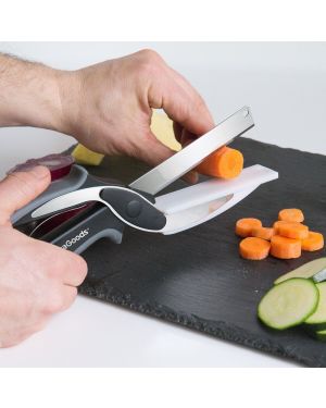 Küchenmesser und -schere 2 in 1