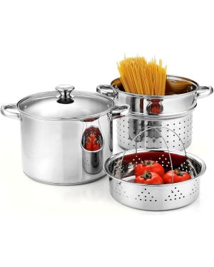 Cuiseur à Pâtes avec Panier à Vapeur