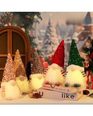 Weihnachtsdekoration, 30 cm großer Wichtel mit LED-Licht