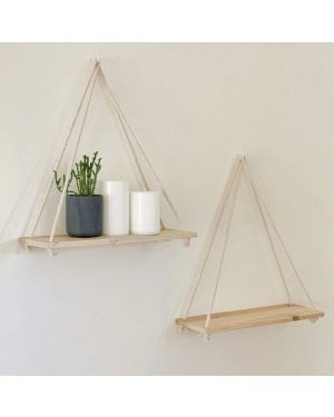Hängendes Wandregal aus Holz