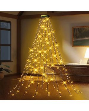 Kaskadengirlande 400 LEDs für Weihnachtsbäume / 2 Meter