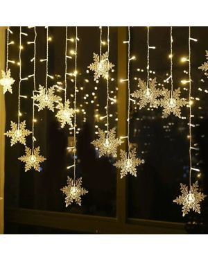 LED-Lichterkette als Schneeflockenvorhang / 3,2 m