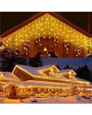 Warme LED-Lichterkette als Vorhang / 4 m