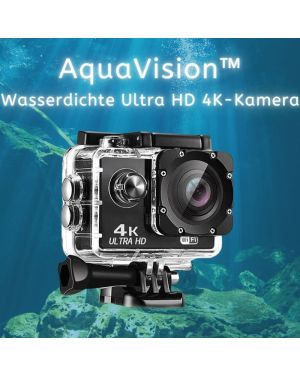 AquaVision™ - Wasserdichte Ultra HD 4K-Action-Kamera mit Fernbedienung