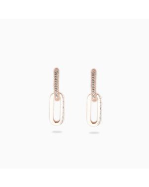 2in1 Ohrhänger Lady Taty Link | Silber 925 Rosévergoldet