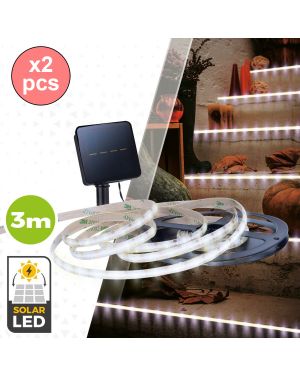 Lot de 2 Bandes LED lumineuse Solaire 3 m