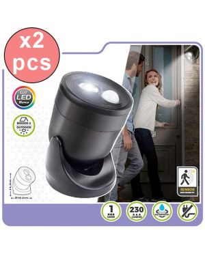2er-Set Funk-Außenlampen mit Bewegungsmelder
