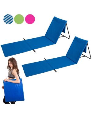 Lot de 2 Tapis de plage avec dossier réglable