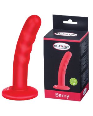 Roter Silikondildo mit Saugnapfbasis Barny MALESATION