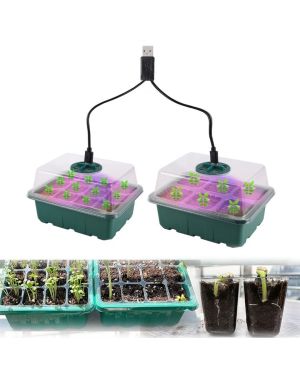 LED Mini-Gewächshaus für den Innenbereich - Für Aussaaten, Stecklinge und Keimlinge